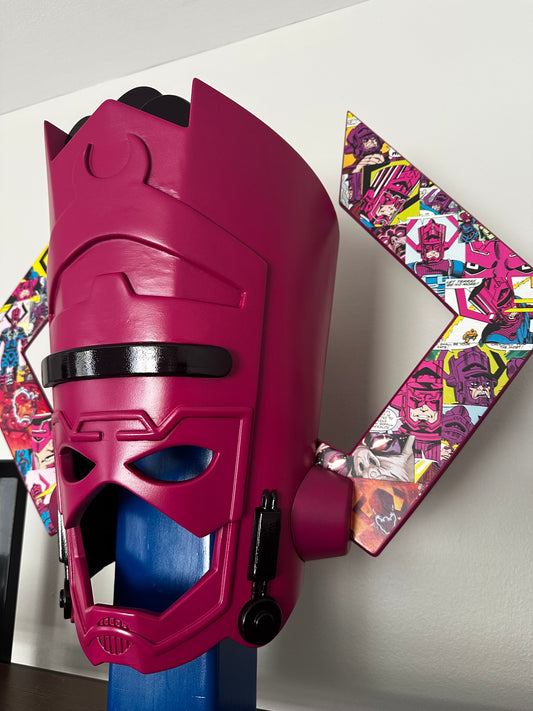 Galactus Custom Display Helmet – Finished with Comic Strip Art